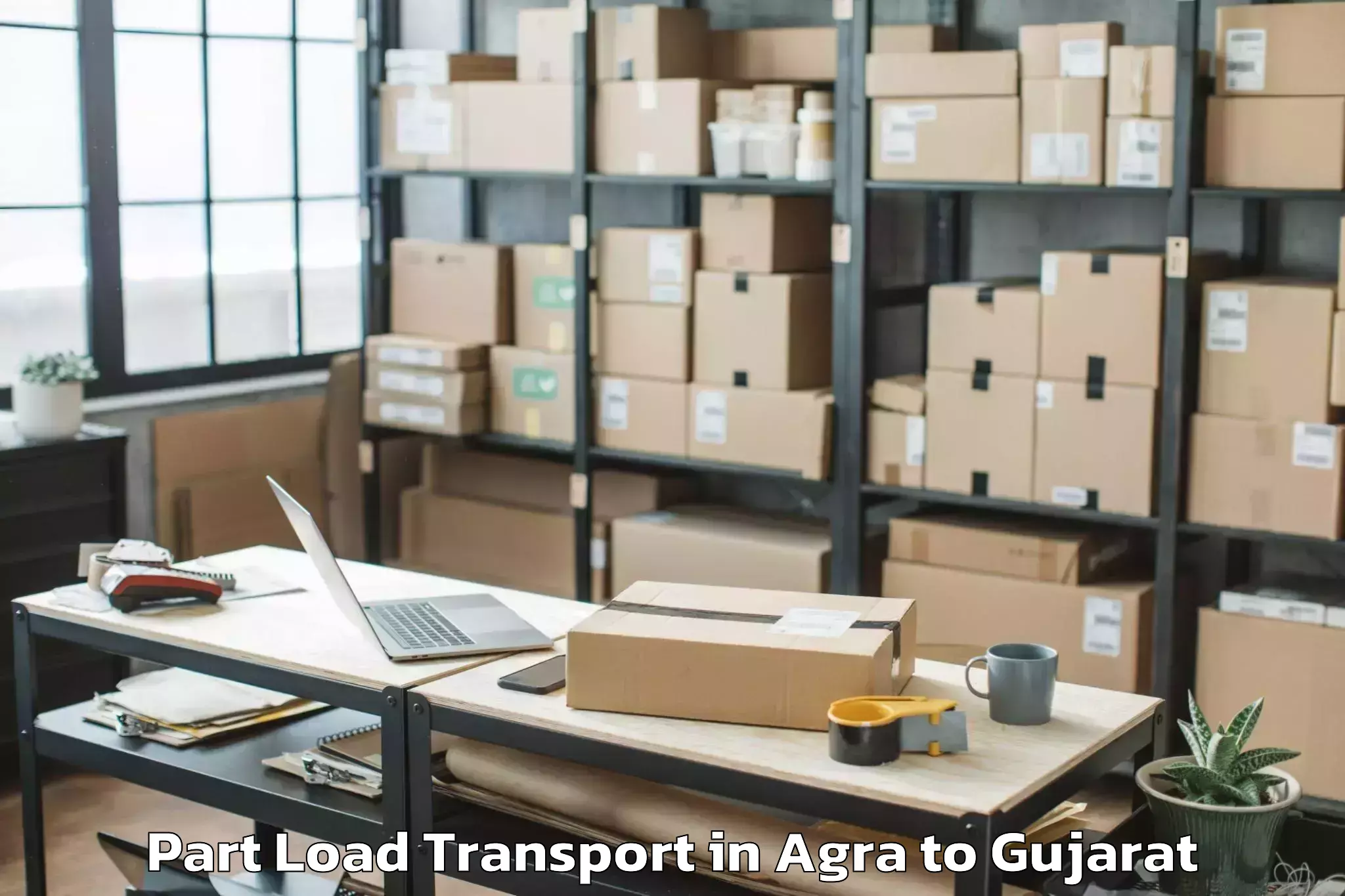 Reliable Agra to Vapi Part Load Transport